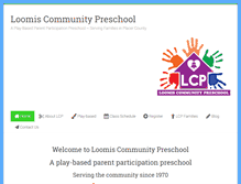 Tablet Screenshot of loomispreschool.com